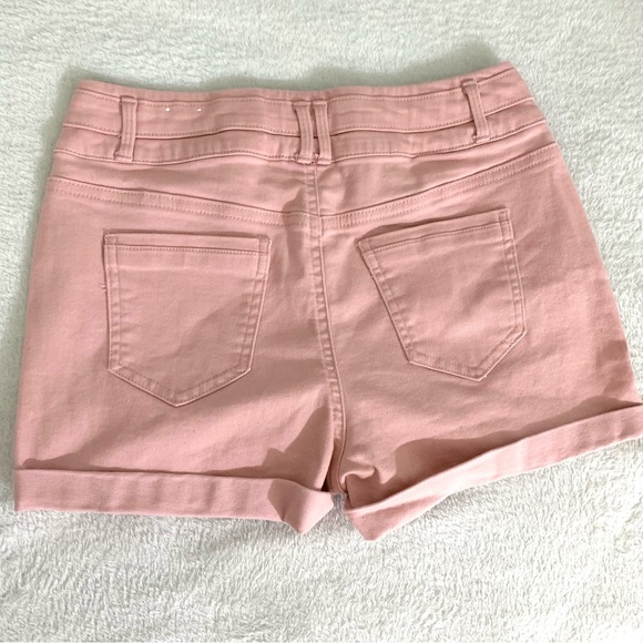 Barbie Pink shorts by blue spice stretchy mid waist dressy casual EUC size 5 - Picture 6 of 6
